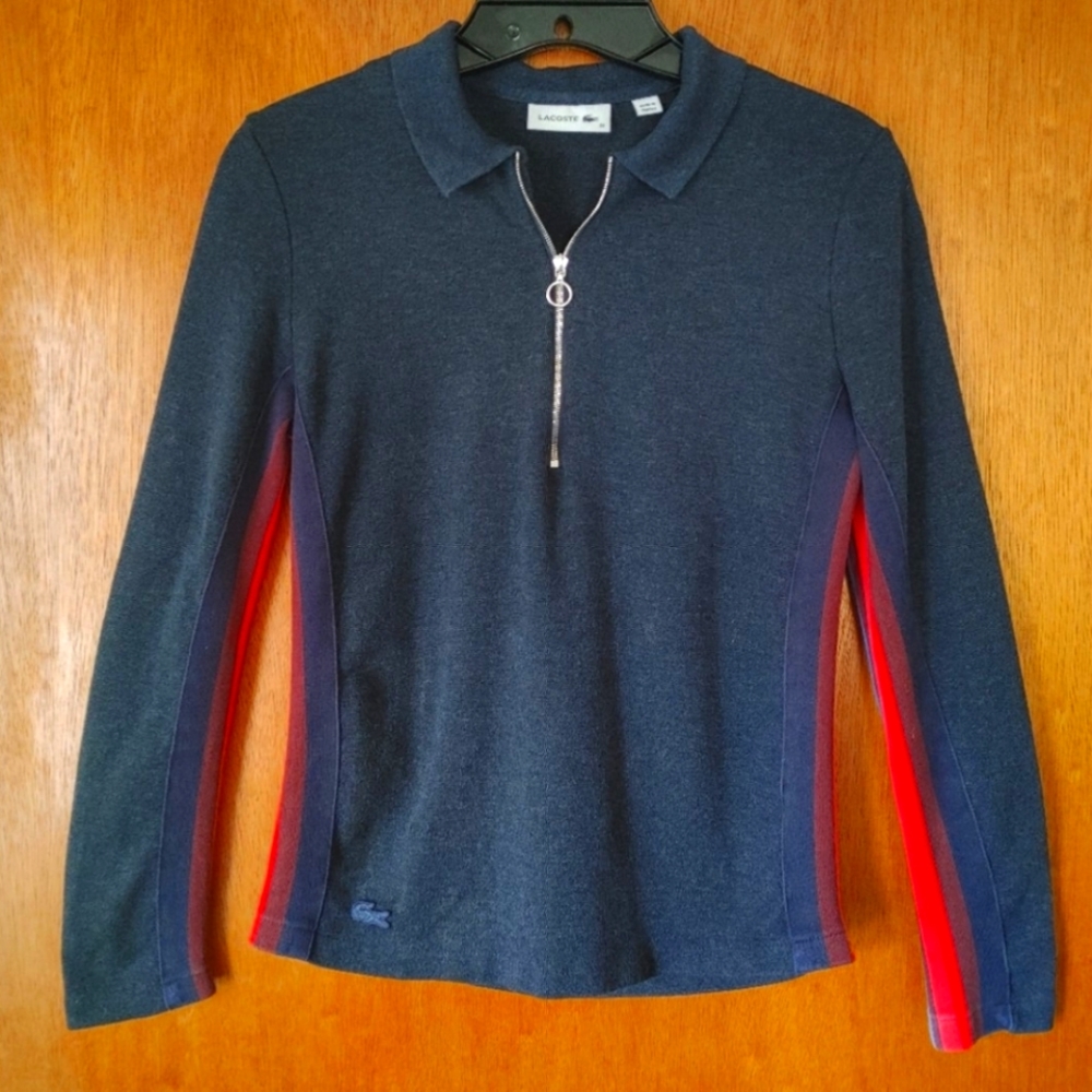 Lacoste Navy and Red Women's Sweater